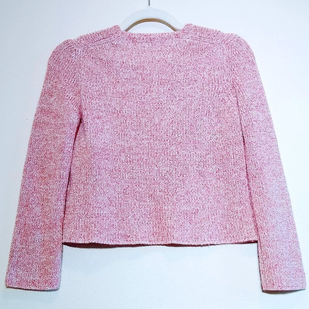 MAJE ROSE SHIMMER CROPPED SWEATER PULLOVER SZ 1 (XS-S) - Picture 11 of 16